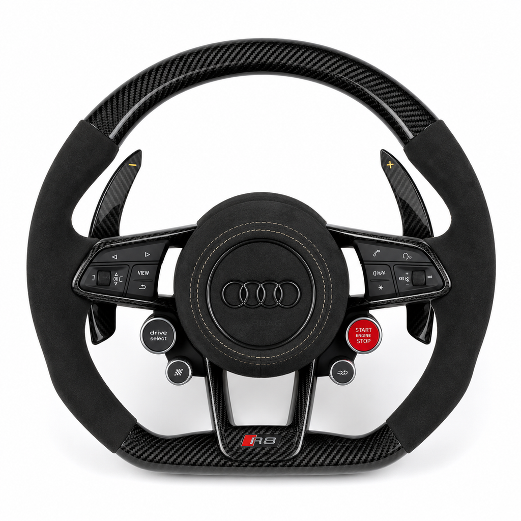 Audi R8 / TT Style Custom Carbon Fiber Steering Wheel