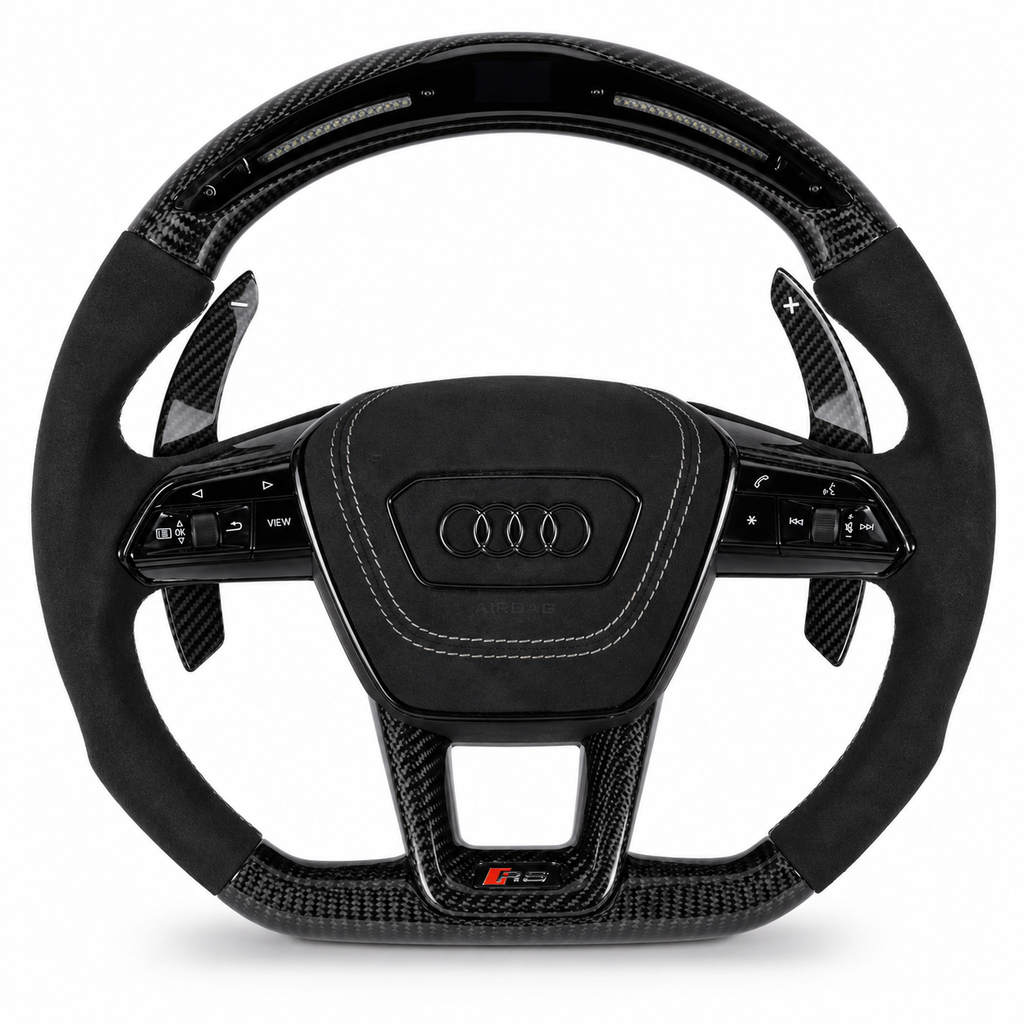Audi RS6 Style Custom Carbon Fiber Steering Wheel