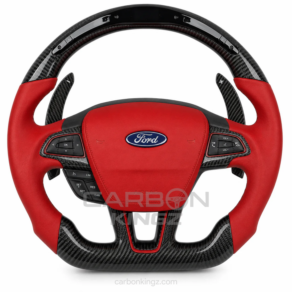 Watermarked - Ford Focus Steering Wheel – Refined Custom Upgrade