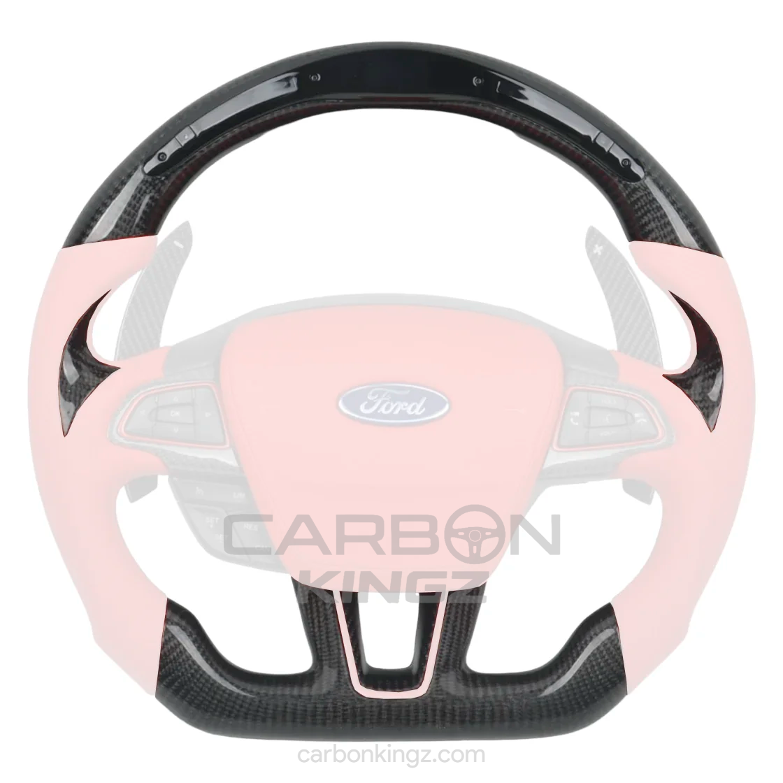 Watermarked - Ford Focus Steering Wheel – Refined Custom Upgrade