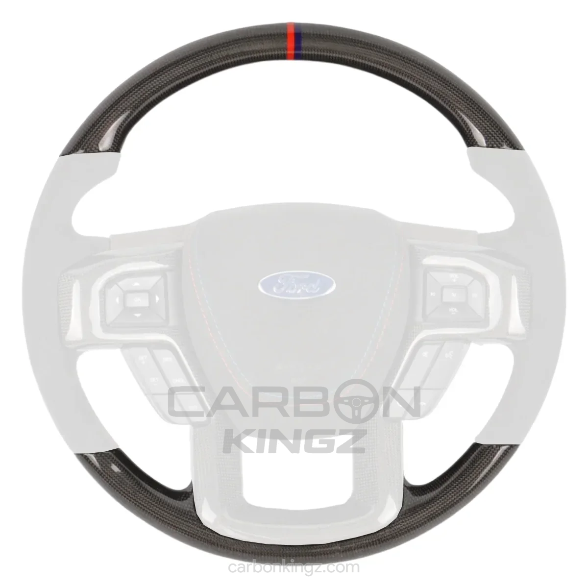 Watermarked - Ford F 150 Steering Wheel – Premium Custom  Upgrade